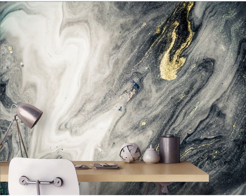 Marble Style Dark Ocean Wallpaper Mural main product photo