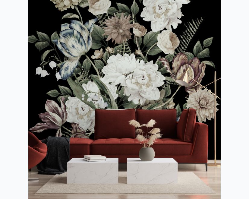 Lily Floral Bouqet Wallpaper Mural main product photo