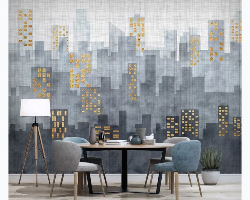 City Silhouette Wallpaper Mural main product photo