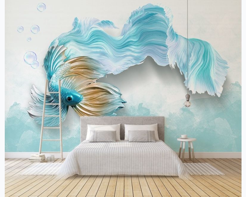 Abstract Guppy Fish Wallpaper Mural main product photo