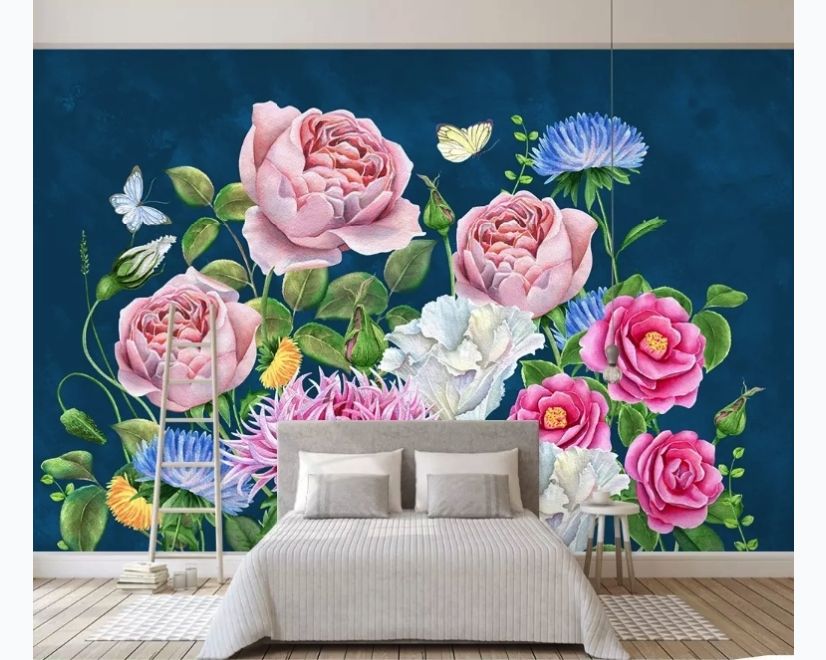 Colorful Flower Bouqet Wallpaper Mural main product photo