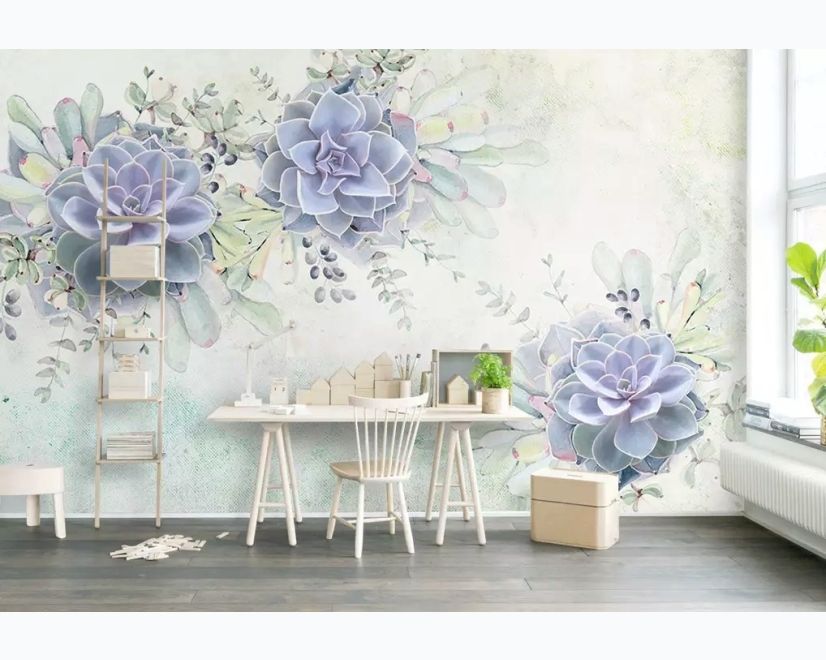 Soft Petal Floral Wallpaper Mural main product photo