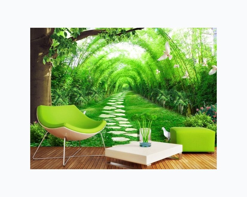 3D Look Forest Way Landscape Wallpaper Mural main product photo