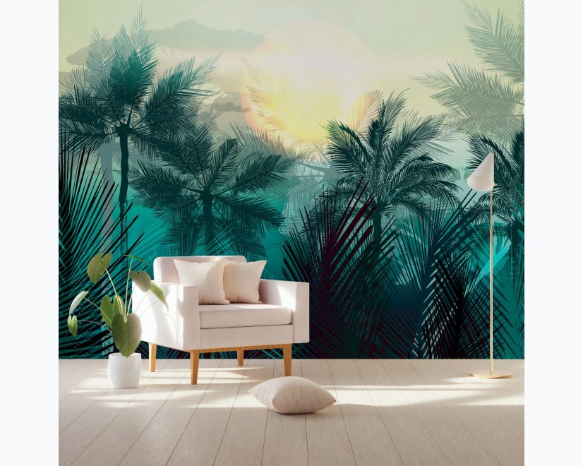 Tropical Palm Forest Wallpaper Mural main product photo