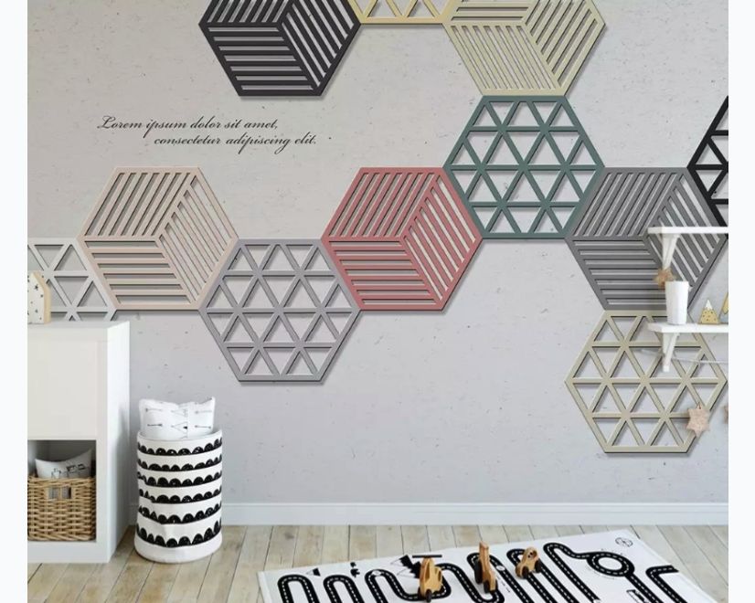 Geometric Shapes Wallpaper Mural main product photo