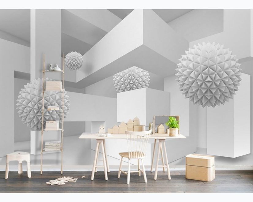 Geometric Shape and Abstract Ball Wallpaper Mural main product photo