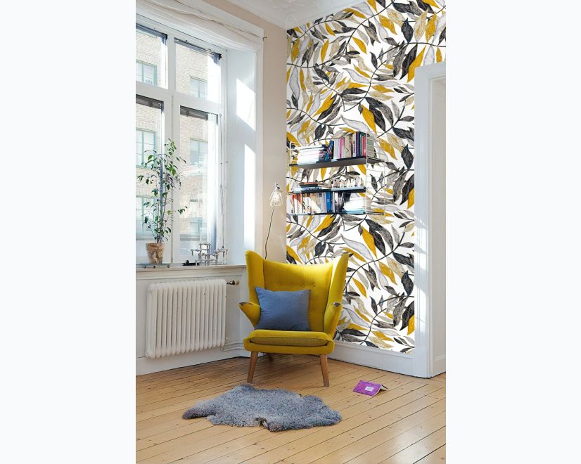 Watercolor Dark Leaf Wallpaper main product photo