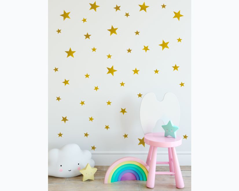 Metallic Gold Little Stars Wall Decal Sticker main product photo