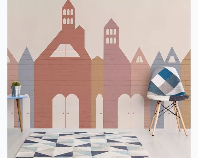 Colorful House Wallpaper Mural main product photo
