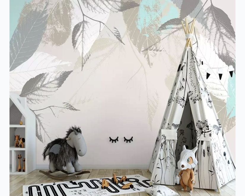 Nordic Leaf Wallpaper Mural main product photo
