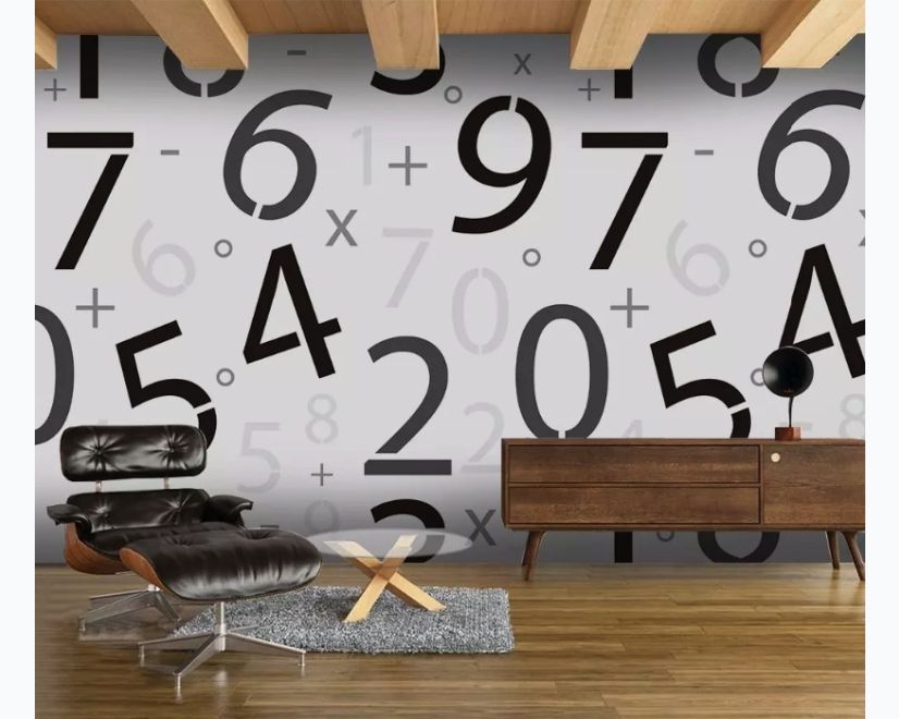 Math Numbers Wallpaper Mural main product photo