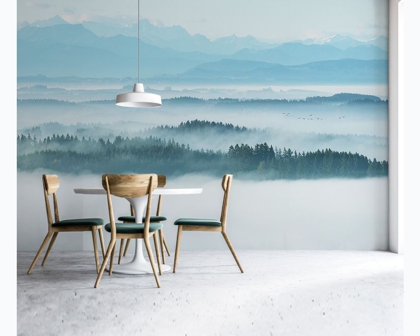 Misty Forest Landscape Wallpaper Mural main product photo