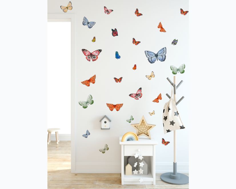 Colorful Butterflies Wall Decal Sticker main product photo