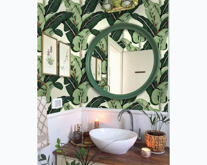 Exotic Banana Leaf Wallpaper Mural main product photo