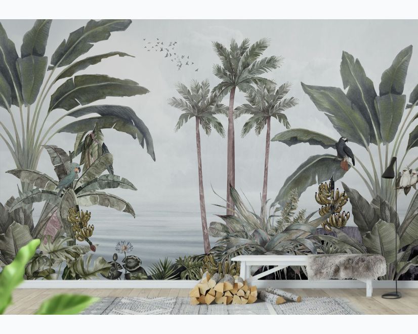 Exotic Forest on Seaside Wallpaper Mural main product photo