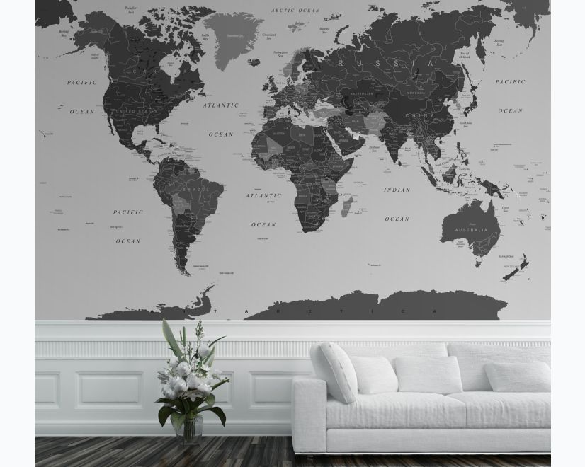 World Map Wallpaper Mural main product photo