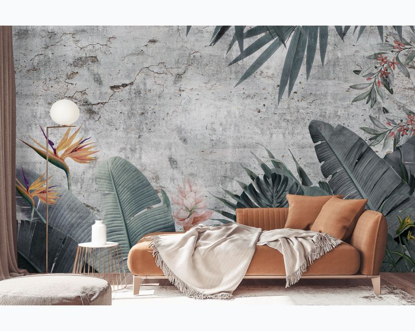 Old Tropical Leaf Wallpaper Mural main product photo