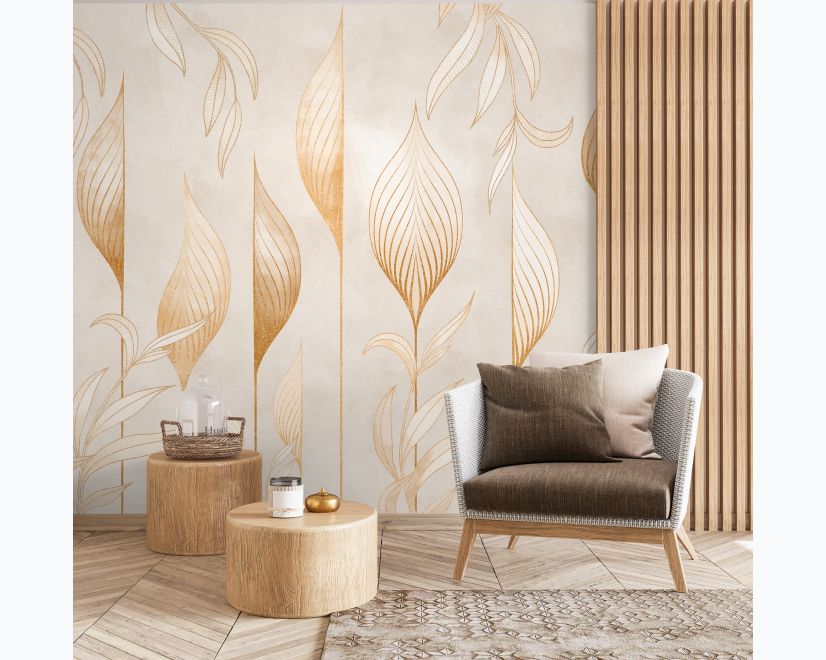 Boho Geometric Art Lines Wallpaper Mural main product photo