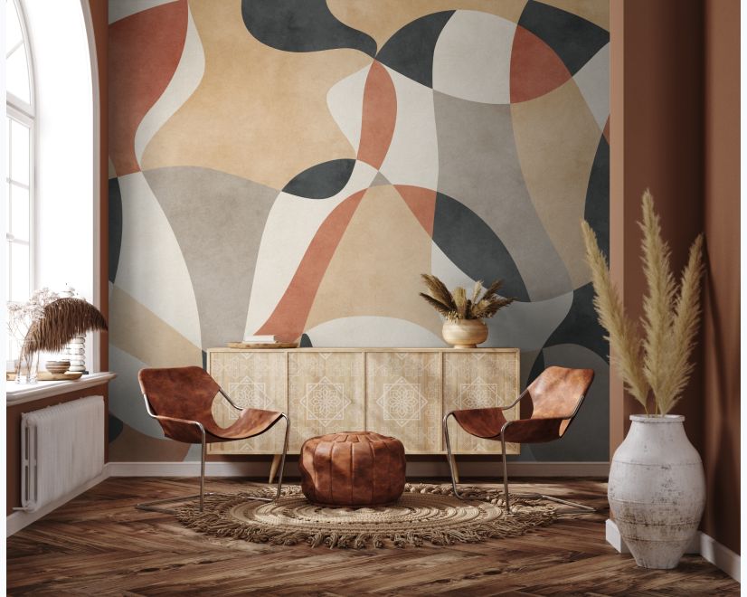 Boho Geometric Abstract Art Wallpaper Mural main product photo