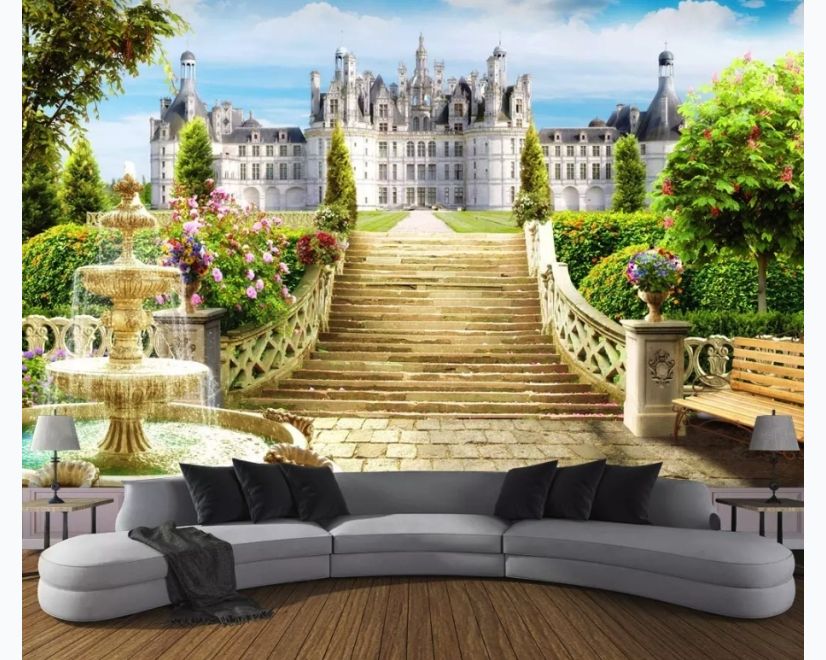 The Palace and Castle Garden Landscape Wallpaper Mural main product photo