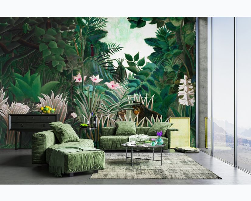 Exotic Forest Painting Landscape Wallpaper Mural main product photo