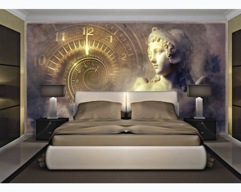 Greek Sculpture and Abstract Fractal Wallpaper Mural main product photo