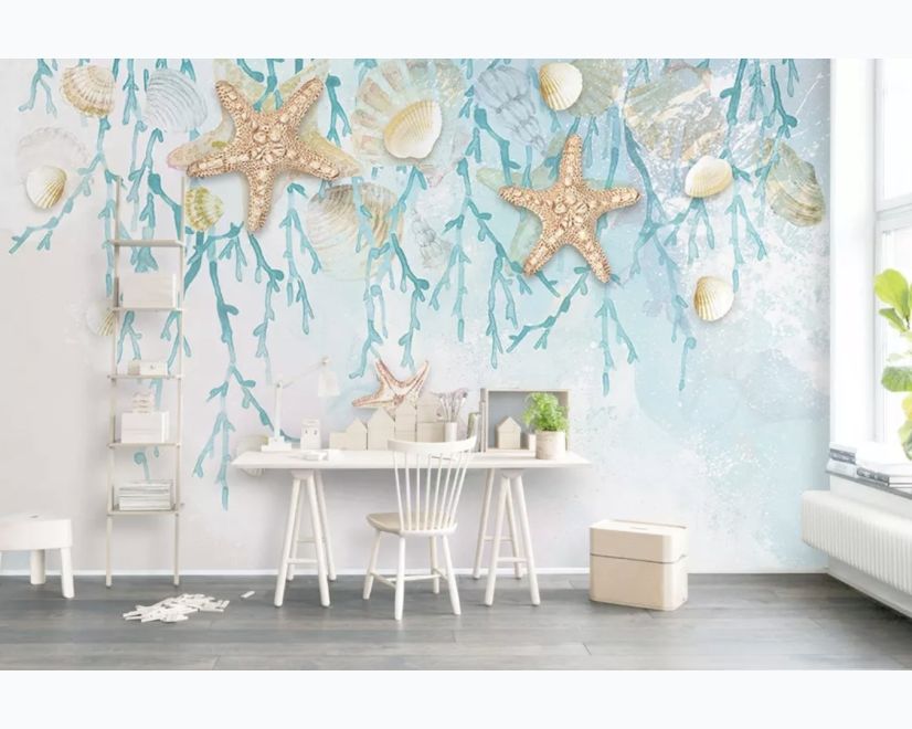 Undersea with Starfish Wallpaper Mural main product photo
