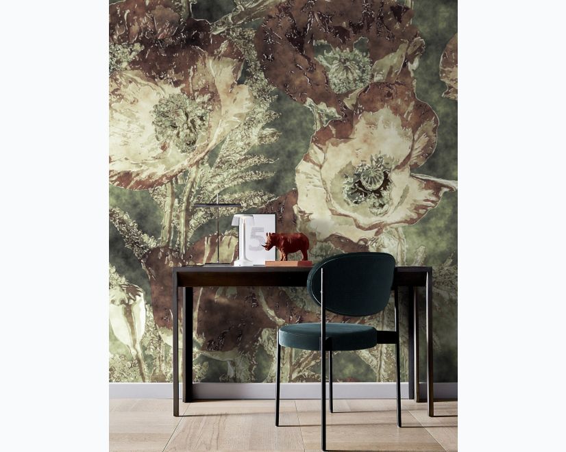 Oil Painting Flowers Wallpaper Mural main product photo
