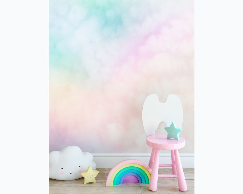 Kids Colorful Sky Cloud Wallpaper Mural main product photo