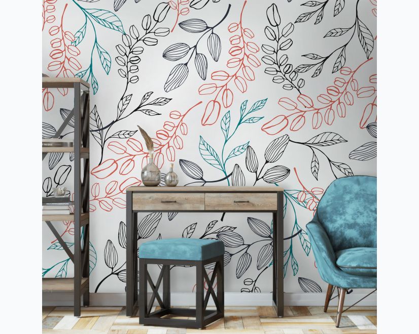 Leaves and Branches Wallpaper Mural main product photo