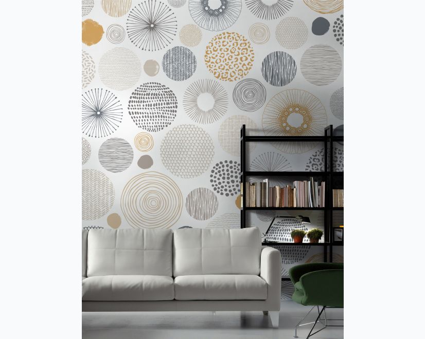 Fancy Abstract Circles Wallpaper Mural main product photo