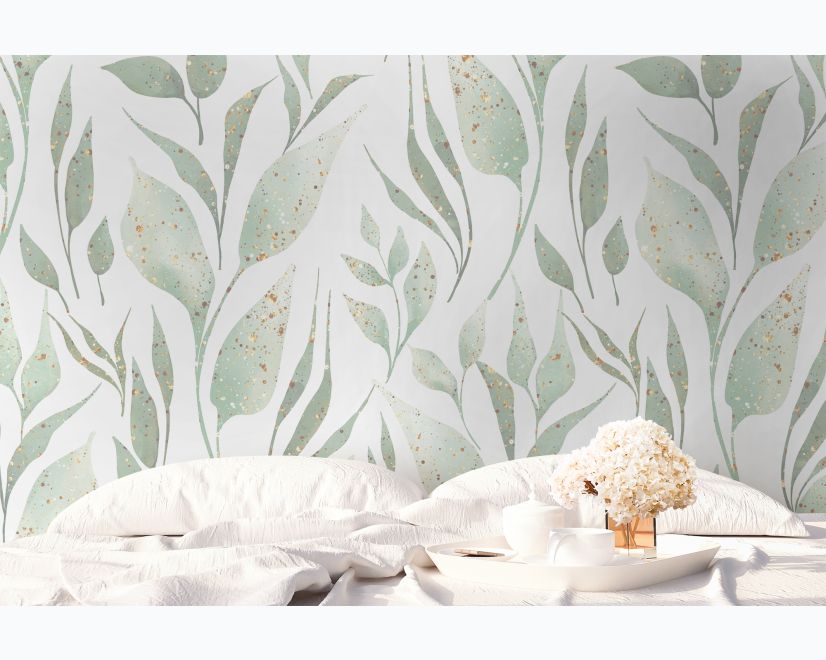 Sparkle Leaf Wallpaper Mural main product photo