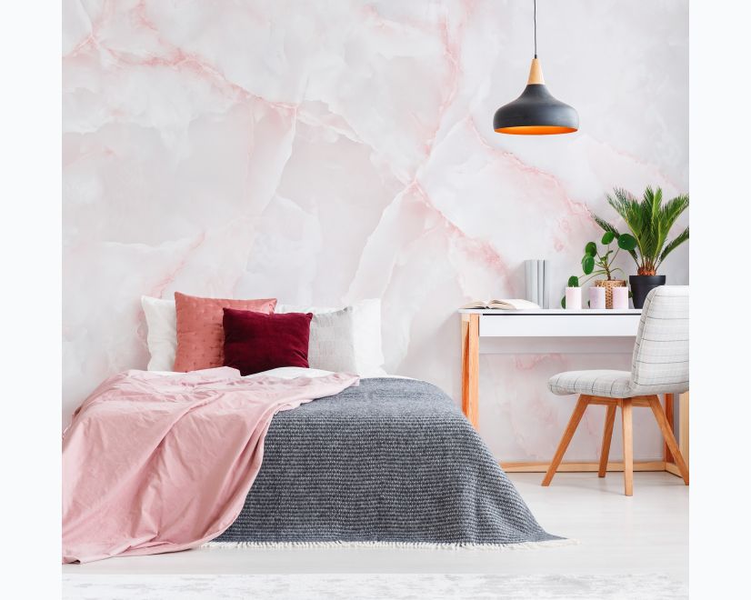 Abstract Pink Marble Stone Art Wallpaper Mural main product photo