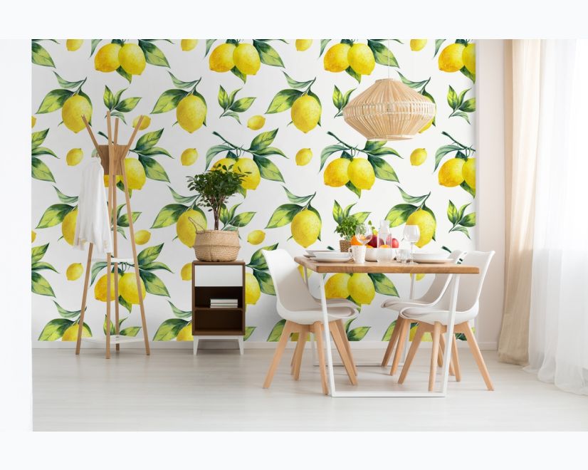 Lemon with Leaf Wallpaper Mural main product photo