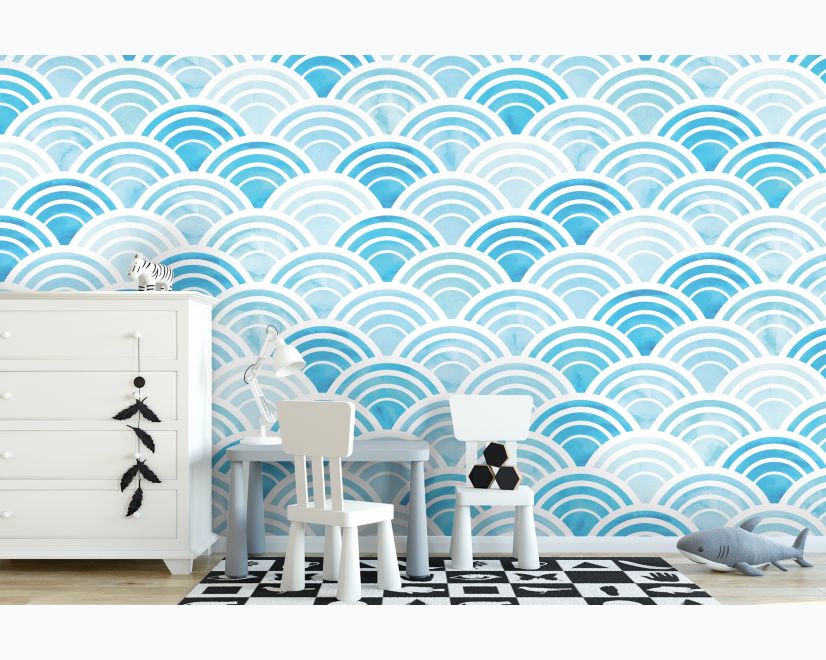 Seashell Pattern Wallpaper Mural for Nursery and Kids Room main product photo