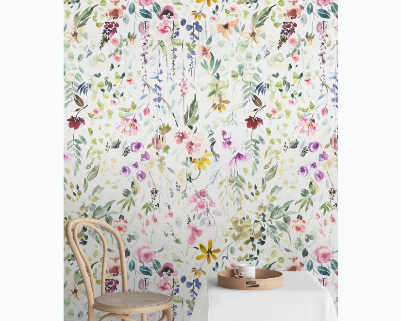 Watercolor Wildflower Wallpaper Mural main product photo