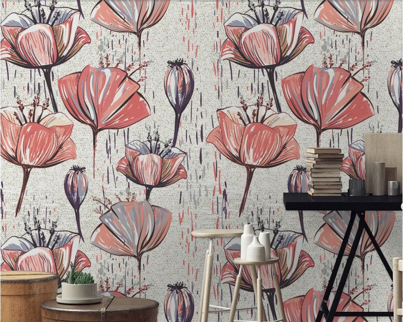 Spring Tulip Flower Wallpaper Mural main product photo