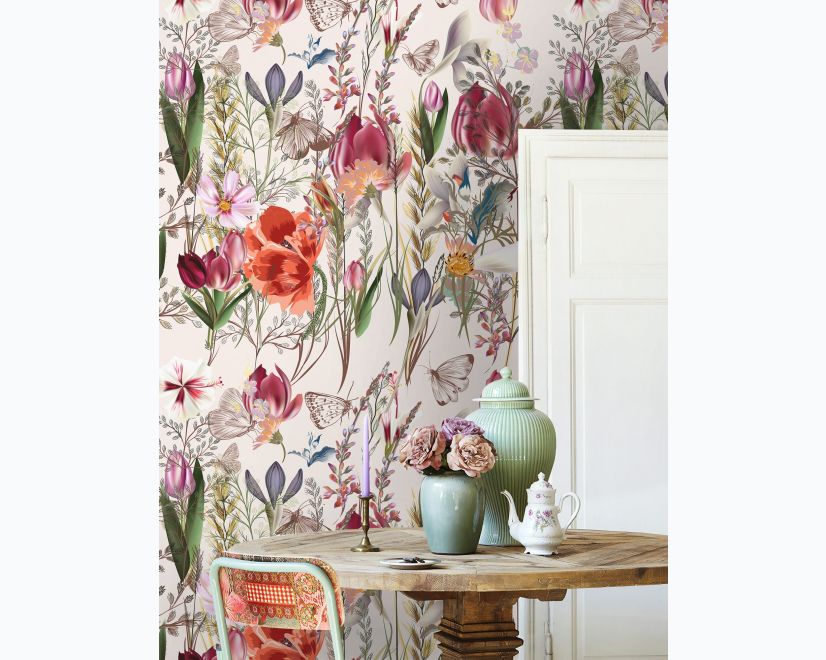 Spring Flowers Pattern Wallpaper Mural main product photo