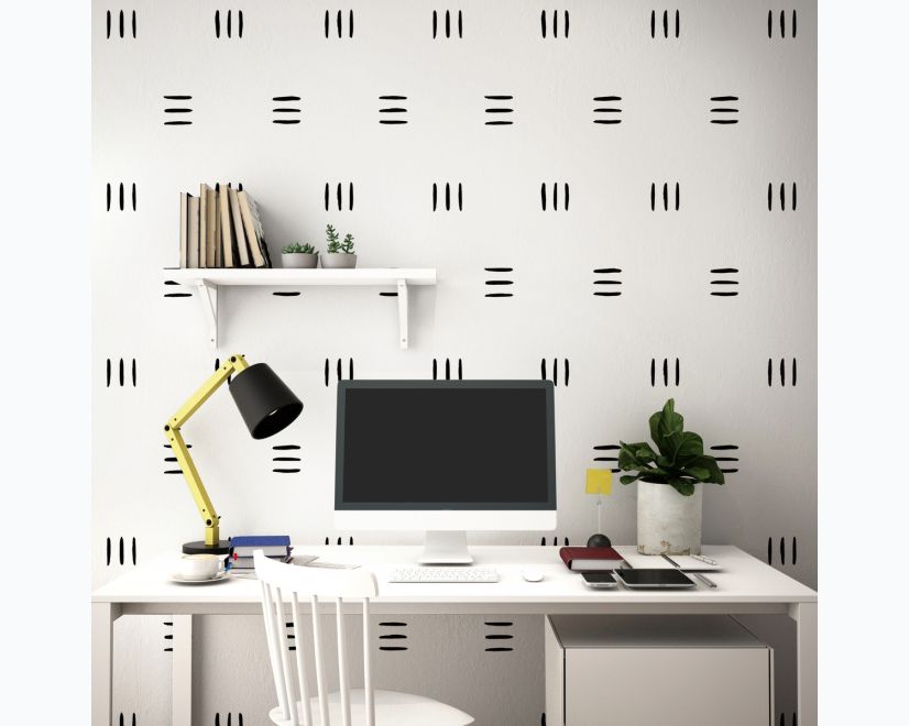 Geometric Black Line Wall Decal Sticker main product photo