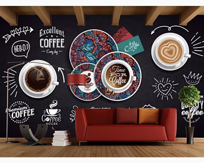 Vintage Coffee Wallpaper Mural main product photo