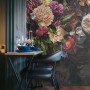 Dark Vine Floral and Peony Blossom Wallpaper Mural