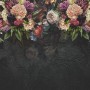 Dark Vine Floral and Peony Blossom Wallpaper Mural
