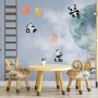 Cartoon Pandas in the Sky Wallpaper Mural