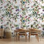 Botanical Flowers Floral with Birds Wallpaper Mural