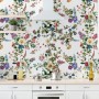 Botanical Flowers Floral with Birds Wallpaper Mural