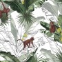 Banana Leaf with Monkey Wallpaper Wallpaper Mural