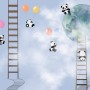 Cartoon Pandas in the Sky Wallpaper Mural