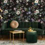 Botanical Flowers Floral with Birds Wallpaper Mural