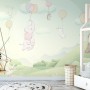 Animals Flying with Balloon Wallpaper Mural
