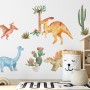 Watercolor Dinosaurs Wall Decal Sticker